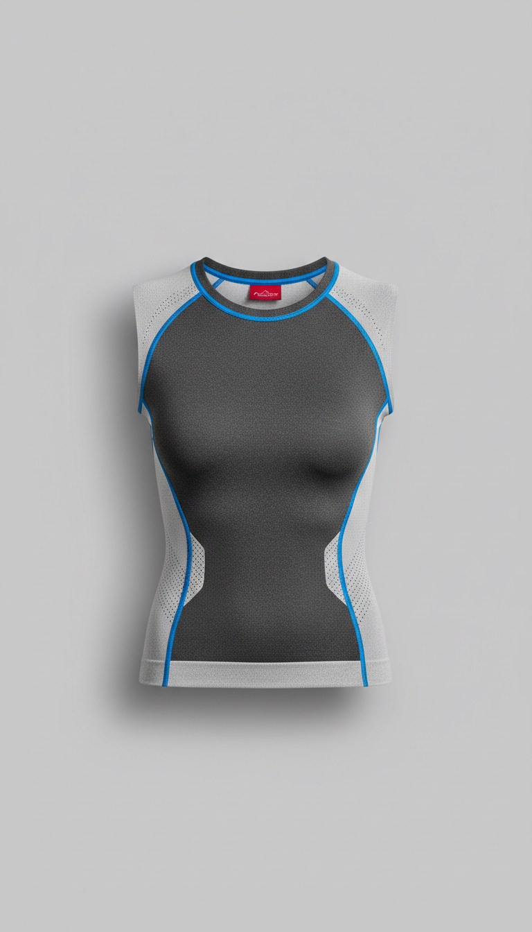 Compression Performance Top with Mesh Zones