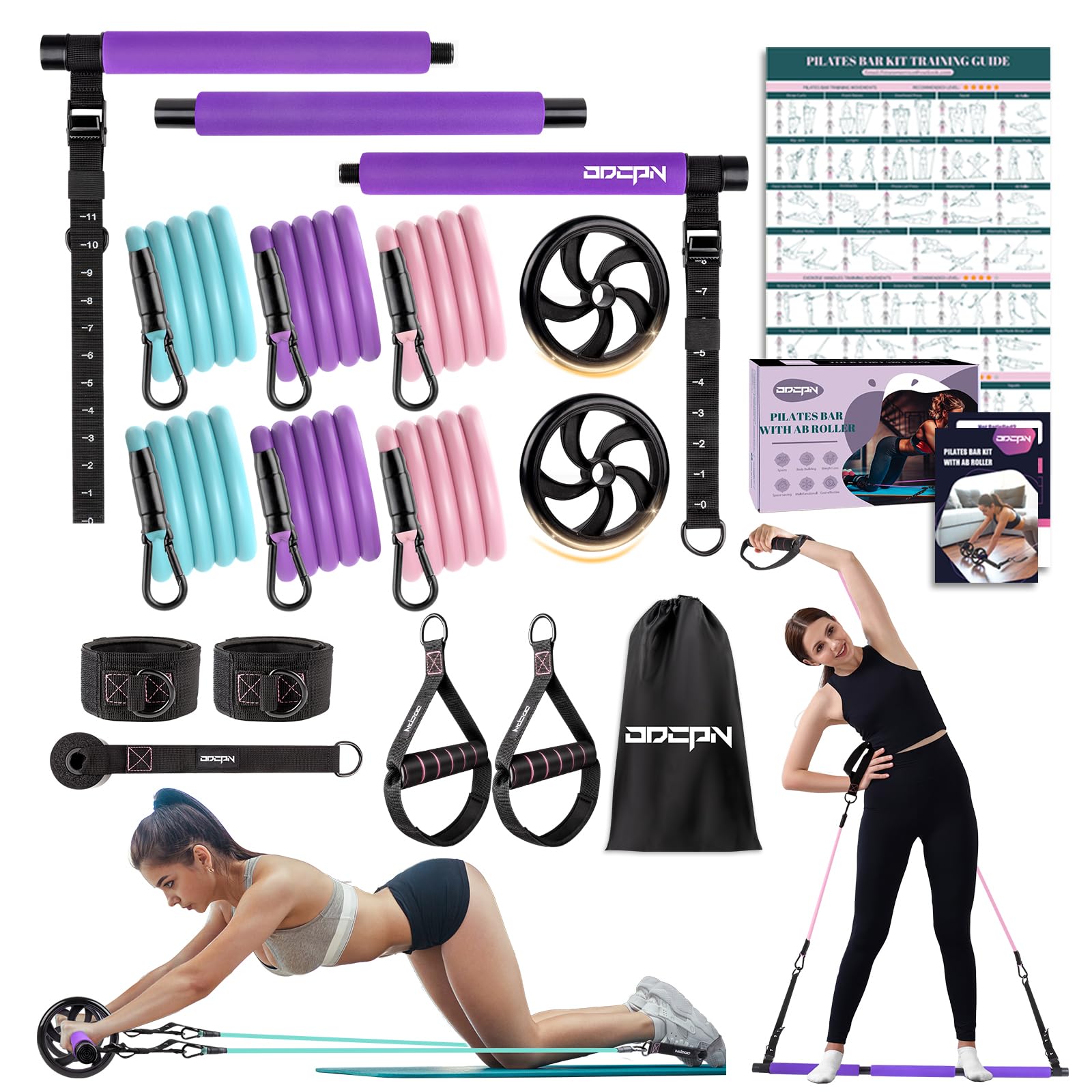 Pilates Bar Kit with Resistance Bands